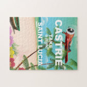 Castrie Saint Lucia vintage reisposter Legpuzzel (Horizontaal)