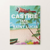 Castrie Saint Lucia vintage reisposter Legpuzzel (Verticaal)