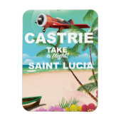 Castrie Saint Lucia vintage reisposter Magneet (Verticaal)