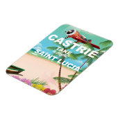 Castrie Saint Lucia vintage reisposter Magneet (Linkerzijde)