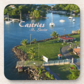 Castries Saint Lucia Caribbean Island Bier Onderzetter (Voorkant)