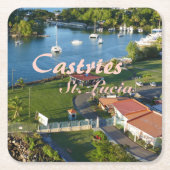 Castries Saint Lucia Caribbean Island Kartonnen Onderzetters (Voorkant)