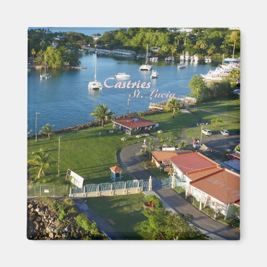 Castries Saint Lucia Caribbean Island Magneet (Voorkant)