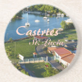 Castries Saint Lucia Caribbean Island Zandsteen Onderzetter (Voorkant)