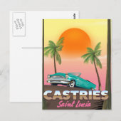 Castries Saint Lucia exotische tropische reisposte Briefkaart (Voorkant / Achterkant)