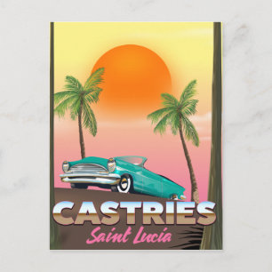 Castries Saint Lucia exotische tropische reisposte Briefkaart
