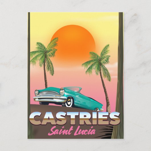 Castries Saint Lucia exotische tropische reisposte Briefkaart (Voorkant)