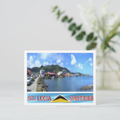 Castries - Saint Lucia - Panorama - Briefkaart (Staand voorkant)