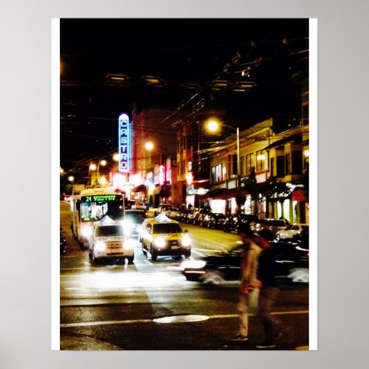 Castro bij nacht poster (Voorkant)