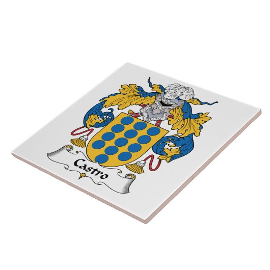 Castro Family Crest Tegeltje (Zijkant)