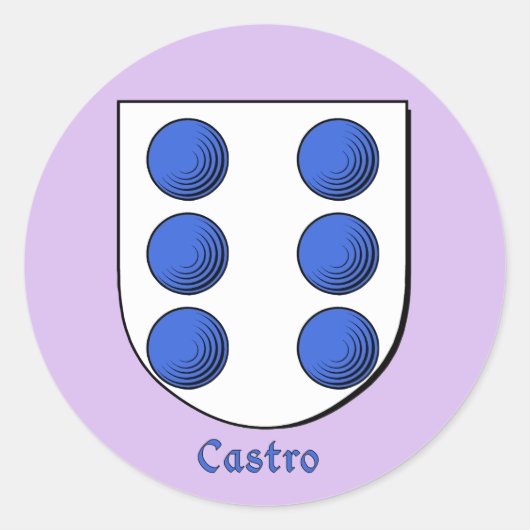 Castro Historic Family Shield Stickers (Voorkant)