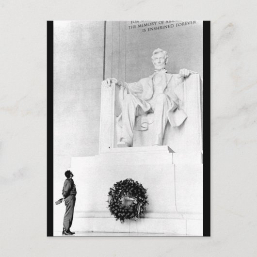 Castro kijkt naar Lincoln Briefkaart (Voorkant)