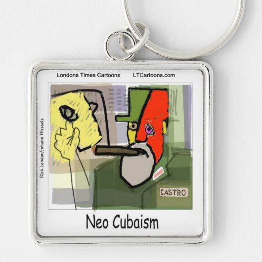 Castro NeoCubaïsme Funny Sleutelhanger (Voorkant)