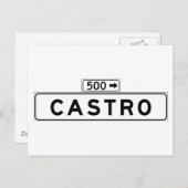 Castro St., San Francisco Street Sign Briefkaart (Voorkant / Achterkant)