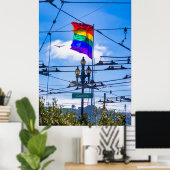 Castro Street Rainbow Flag San Francisco – LGBTQ+ Poster (Thuiskantoor)