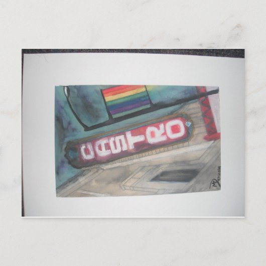 Castro Theater Sign. Briefkaart (Voorkant)