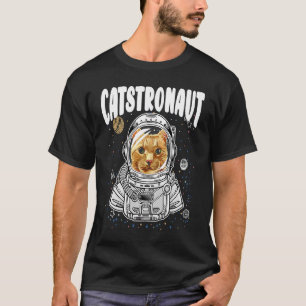CASTRONAUT Space Cat Astronaut Sci Fi Cat in de ru T-shirt