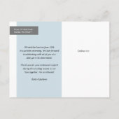 Casua Elopement Foto Aankondigingskaart (Achterkant)