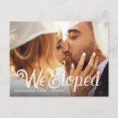 Casua Elopement Foto Aankondigingskaart (Voorkant)