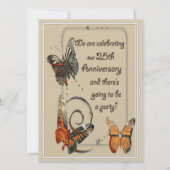 Casual 25e Jubileum Uitnodigingen (Voorkant)