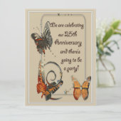 Casual 25e Jubileum Uitnodigingen (Staand voorkant)