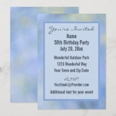 Casual Abstract Blauw Geel Patroonevenement Kaart (Voorkant / Achterkant)