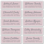 Casual Adresetiketten voor weduwschappen met scrip Sticker (Voorkant)