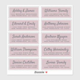 Casual Adresetiketten voor weduwschappen met scrip Sticker