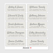 Casual Adresetiketten voor weduwschappen met scrip Sticker (Vel)