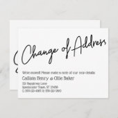 Casual adreswijziging Eenvoudige bekendmaking Notitiekaartje (Voorkant / Achterkant)