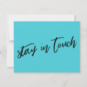 Casual adreswijziging Turquoise Notitiekaartje (Achterkant)