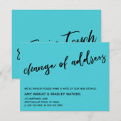 Casual adreswijziging Turquoise Notitiekaartje (Voorkant / Achterkant)