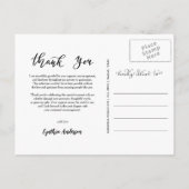 Casual Afstuderen Bedankt Script Photo Collage Briefkaart (Achterkant)