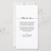 Casual Afstuderen foto | Elegant bedankscript Bedankkaart (Achterkant)