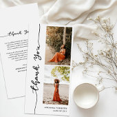 Casual Afstuderen foto | Elegant bedankscript Bedankkaart