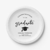 Casual Afstuderen handgeschreven script gefelicite Papieren Bordje (Voorkant)