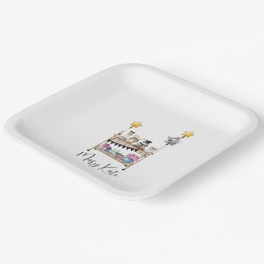 Casual Afstuderen voor scart voor Script Bar Papieren Bordje (Gebogen)