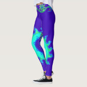 Casual aqua turquoise koraal blauwgroen en cyaan o leggings (Links)