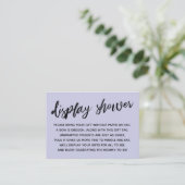 Casual Baby shower Lavender Display No Wrapping Informatiekaartje (Staand voorkant)