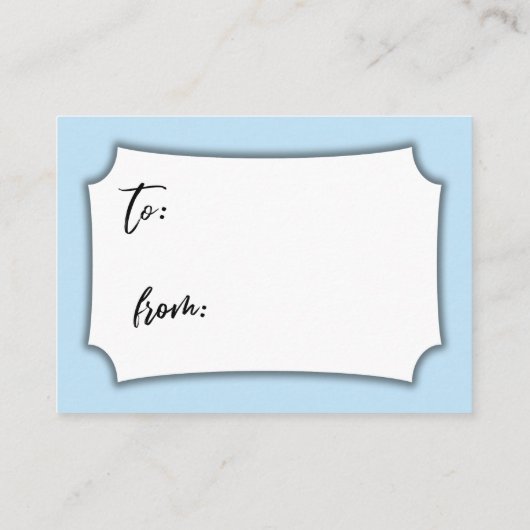 Casual Babyblauw beeldscherm Baby shower Geen ompa Informatiekaartje (Achterkant)