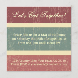 Casual BBQ-uitnodiging voor binnenpartij Kaart