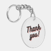 Casual Bedankt Charm Sleutelhanger (Voorkant Links)