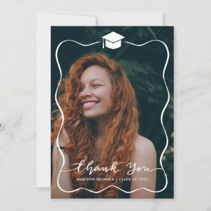 Casual Bedankt Script Afstuderen Pet Foto