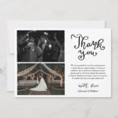 Casual Bedankt Script Wedding Photo Collage (Voorkant)