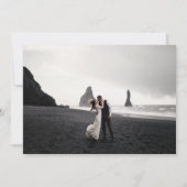 Casual Bedankt Script Wedding Photo Collage (Achterkant)