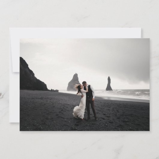 Casual Bedankt Script Wedding Photo Collage (Achterkant)