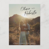 Casual Behandelende Foto sparen het Briefkaart van (Voorkant)