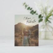 Casual Behandelende Foto sparen het Briefkaart van (Staand voorkant)