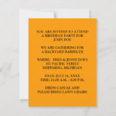 CASUAL BIRTHDAY-PARTIJINVITATIE ~ EZ2 AANGEPASTE M KAART (Achterkant)