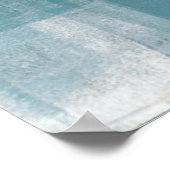 'Casual' Blauwgroen en zwart Abstract Poster afdru (Hoek)